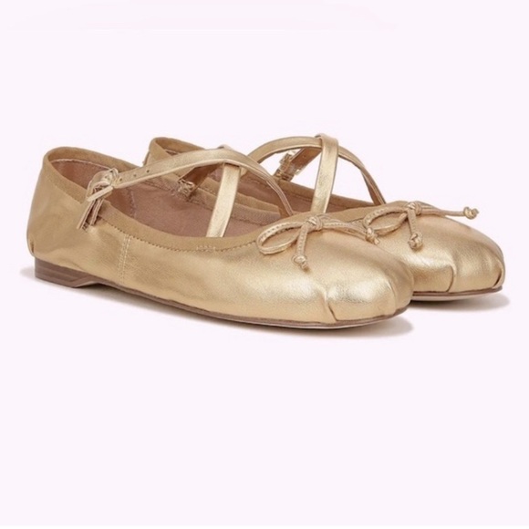 Anthropologie Circus Ny by Sam Edelman Zuri Satin Cross-Strap Ballet Flats 9M - Picture 13 of 15